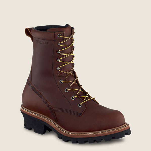 Botas de Trabajo Red Wing Hombre Marrom - Loggermax - 9-Inch Insulated Waterproof Soft Toe Logger -